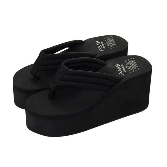 yulier Women's Platform Wedge Flip Flops Open Toe Slides Beach Sandals
