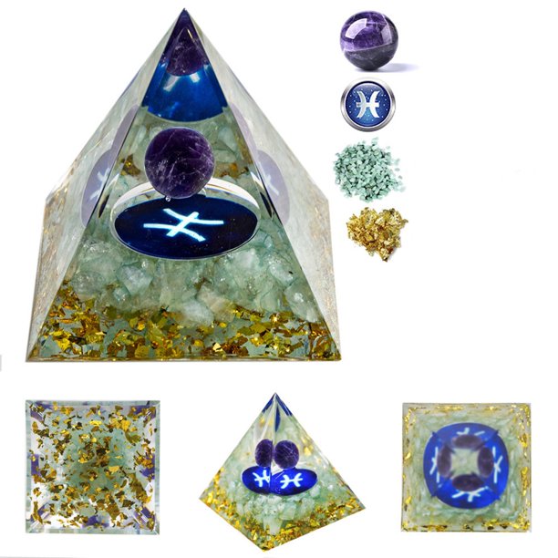 XWSHYW Decoraciones para El Hogar Estilos Pirámides Pirámides de Piedra Triturada de Cristal Manualidades para El Hogar Adornos de Resina Decoración de Bar 5 Cm