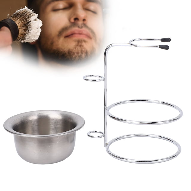Soportista de Cepillo de Afeitar de Funciones Prácticas Multifuncidas, Juego de Tazón de Afeitar, Simple Pincel de Barba de Jabón,