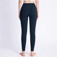 thumbnail image 6 of Women's High Waisted Yoga Leggings with Pockets Buttery Soft Workout Leggings Lounge Gym Pilates Running Pants Navy L, 6 of 6