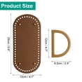 thumbnail image 2 of Uxcell Bag Bases for Crochet, 9.8" x  4.7" Oval Bag Bottom Shaper with D-Shaped Handles, Crochet Base Purse Bottom for DIY Shoulder Bag Handbag Making Supplies Brown, 2 of 6