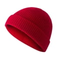thumbnail image 1 of Qarigey Gorro de lana de tendencia, buena elasticidad, gorras clásicas de pescador sin borde, tocados crimpables a prueba de viento para montañismo, Sombreros Rojo brillante Qarigey AP009365-01B, 1 of 6