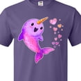 thumbnail image 4 of Inktastic Valentine's Day Cute Pink Narwhal with Hearts T-Shirt, 4 of 5