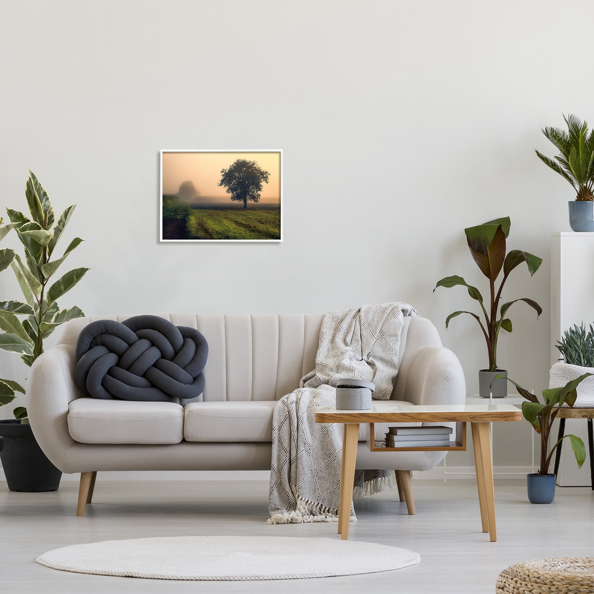 Stupell Industries Misty Morning Sunrise Countryside Tree Field, 16 x 20, Designed by Dora Artemiadi