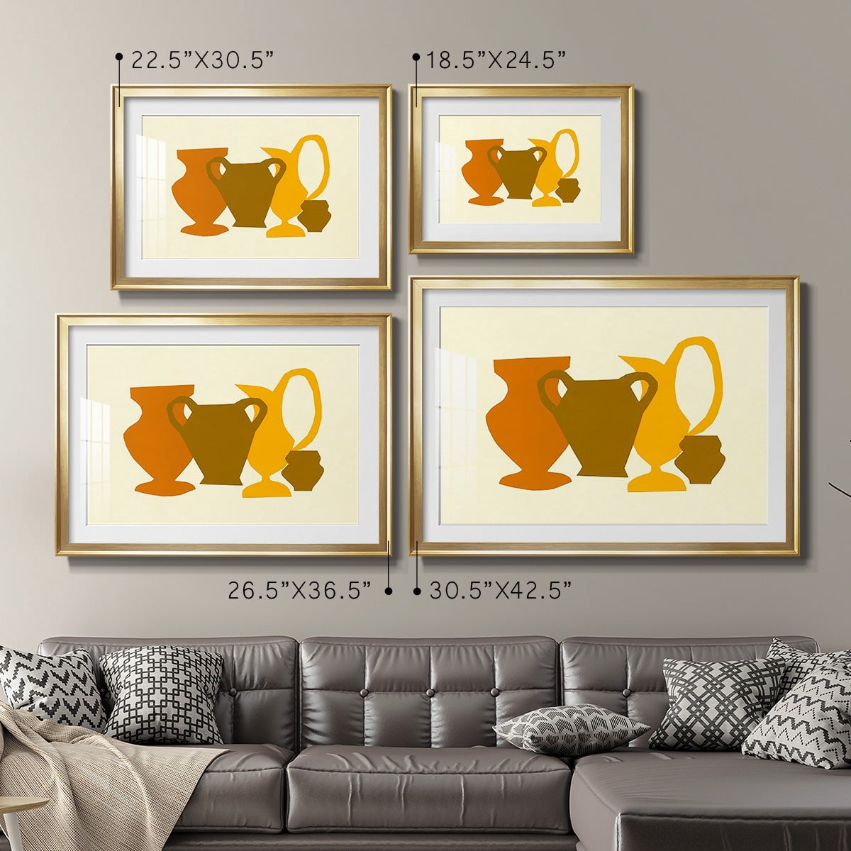 Posing Pottery II Premium Framed Print - Ready to Hang