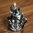 thumbnail image 4 of Vikakiooze Creatives Resin Teapot Skull Skulls Reverse Incense Burners Crafts Small Ornaments Resin Reverse Incense Burners, 4 of 9