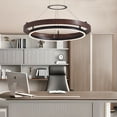 thumbnail image 4 of HOOMEDELIER 23.6" Black 1-light dimmable integrated LED Chandelier for Dining Room kitchen Island, 4 of 16