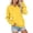 Yellow, variant on Fall Sweatshirts for Women Fashion V Neck Solid Color Long Sleeve Pullover Sweatshirt with Kangaroo Pocket Oversized Casual Loose Fit Fall Winter Clothing