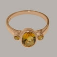 thumbnail image 5 of LBG British Made 18k Rose Gold ring with Natural Citrine Womens Engagement Ring - 33 size options - Size 11, 5 of 6