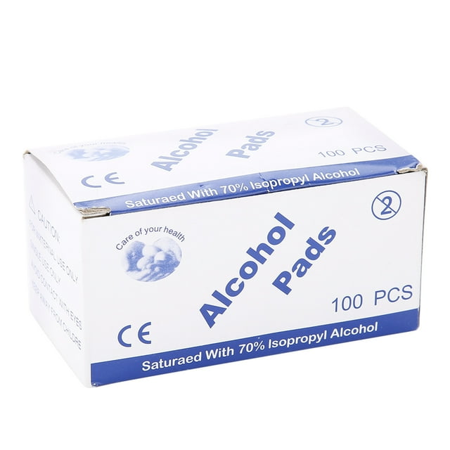 Disinfection Pad First Aid Wipe Pad Alcohol Pad 100Pcs Disposable Alcohol Wipe Pad Disinfection Cotton Pad First Aid Necessary