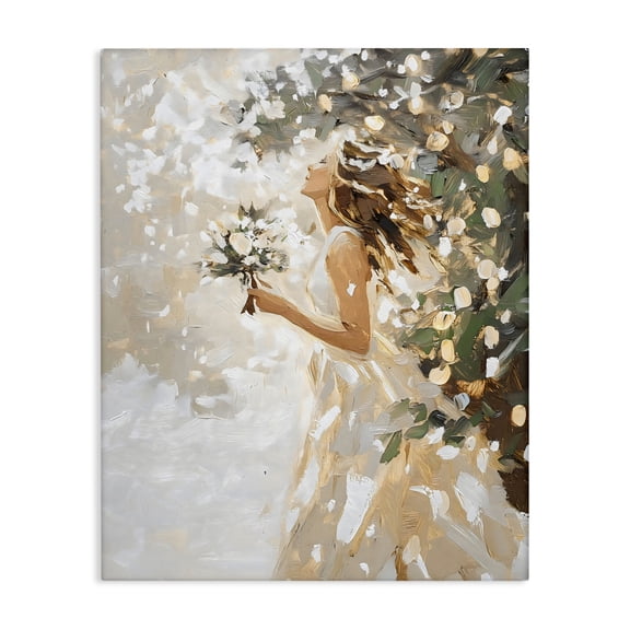 Stupell Industries Transitional Soft White Snow Flurry Canvas Art, 16 x 20, by LSR Design Studio