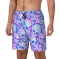 thumbnail image 1 of Balery Blue Skull Daisy Bañador para hombre, shorts de playa de secado rápido con entrepierna y forro de compresión-Medium, 1 of 6