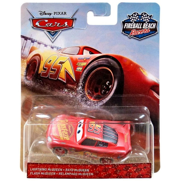 Disney Cars Fireball Beach Racers Lightning Mcqueen Diecast Car Walmart Com