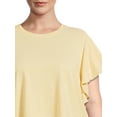thumbnail image 4 of Terra & Sky Women's Plus Size Flutter Sleeve Knit Top, 4 of 5
