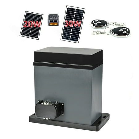 ALEKO Solar Compatible Gear Driven Sliding Gate Opener - AR750 - Solar (Best Solar Gate Opener)