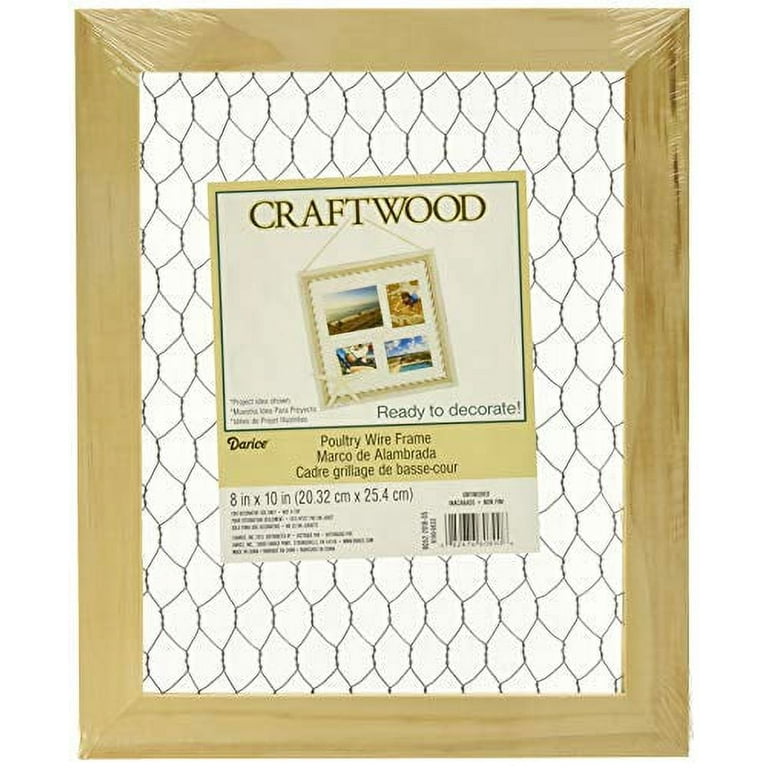 Chicken Wire Picture Frame 4 x 6 photo frame 9.5 x 14 White Wash Wood  Farmhouse