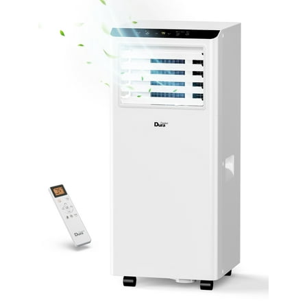 DuraComfort 8000 BTU Portable Air Conditioner, 3-in-1 AC Unit, Dehumidifier, Fan, Remote, Timer, for Room up to 230 Sq.Ft