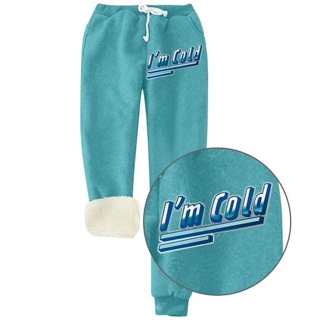 Simua Pantalon de Jogging en Molleton pour Femmes Bas Resserré Pantalon d'Hiver Taille Haute avec Poches