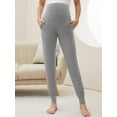thumbnail image 6 of Yawrut Women's Light grey Maternity Pants, Casual High Waist Abdominal Support Leg Bundle Sports Casual Pants, 6 of 7