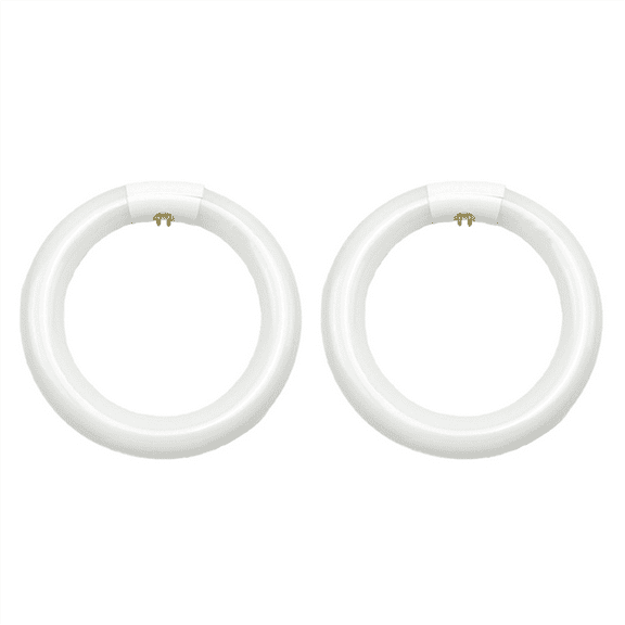 2-Pack 8 Inch T9 Circline Fluorescent Light Bulb, 22W Circular Bulb FC8T9/CW 6400K Cool White, 4-Pin G10q Base, For Round Ceiling Light Fixtures, Kitchen, Bathroom, Office