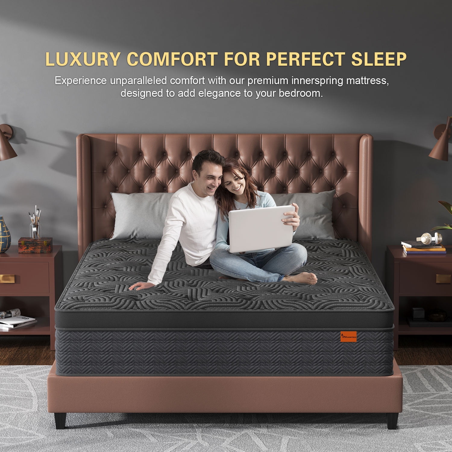 Viscountess Twin Mattress 14inch Gel Memory Foam Hybrid Mattress in a Box Innnerspring Medium Firm Comfort