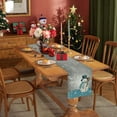 thumbnail image 2 of JOOCAR Christmas Table Runner, Grey Christmas Snowman Snowflake Let It Snow Christmas Table Runner for Christmas Kitchen Table Table Festive Decoration, 2 of 5