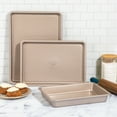 thumbnail image 5 of Thyme & Table Non-Stick Aluminized Steel Baking 3pc Set, Champagne Gold, 5 of 7