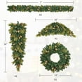 thumbnail image 5 of GAOMON Christmas Tree Decor Set of 6, Green Prelit, Lifelike Wreaths, Garlands, Swags, Artificial Flocked Pine with Pine Cones for Doors, Walls, Mantels, Indoor Outdoor Holiday Display, 5 of 6