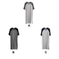 thumbnail image 4 of Langgg Chemise de Nuit Homme Coton Raglan Vêtements de Nuit Légers Robe de Pyjama Respirante Col Rond Chemise de Nuit à Empiècements Bleu Foncé/gris Clair TTTG, 4 of 9