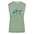 thumbnail image 3 of HNMKIU Cropped Tank Tops For Women Casual Basic Round Neck Tank Top With Print For Daily Wear Spring Summer Fall, 3 of 3
