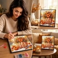 thumbnail image 2 of Diamond Painting Kit with Frame, Pearl Art DIY Kit, Holiday Wall Decor for Adults (7.87x7.87x0.79in), 2 of 7