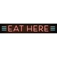 thumbnail image 3 of Mollie B. 24x7 Black Modern Framed Museum Art Print Titled - Neon Eat Here, 3 of 5