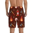 thumbnail image 3 of Bixox Men's Fire Extinguisher printed lightweight casual shorts, soft sleep shorts with pockets., 3 of 7