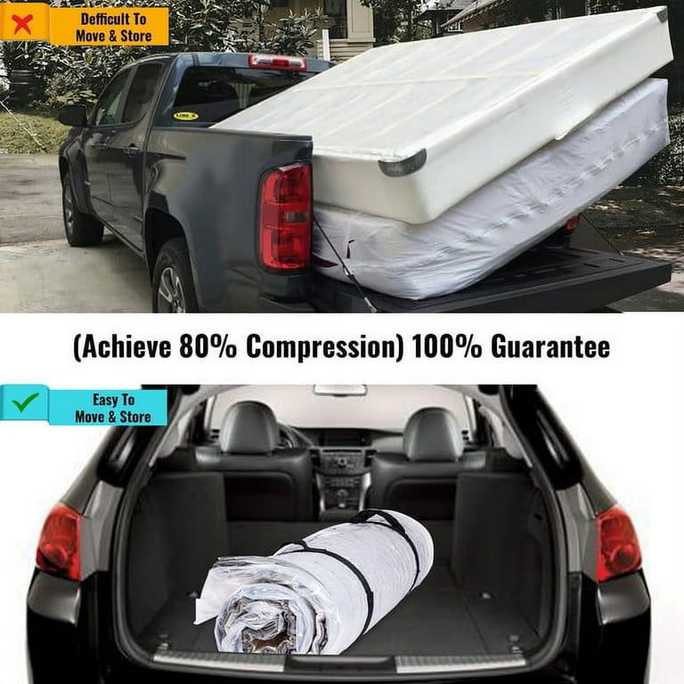 Foam Mattress Vacuum Bag for Moving/Storage-Compress Mattress by 80% Vacuum  Seal