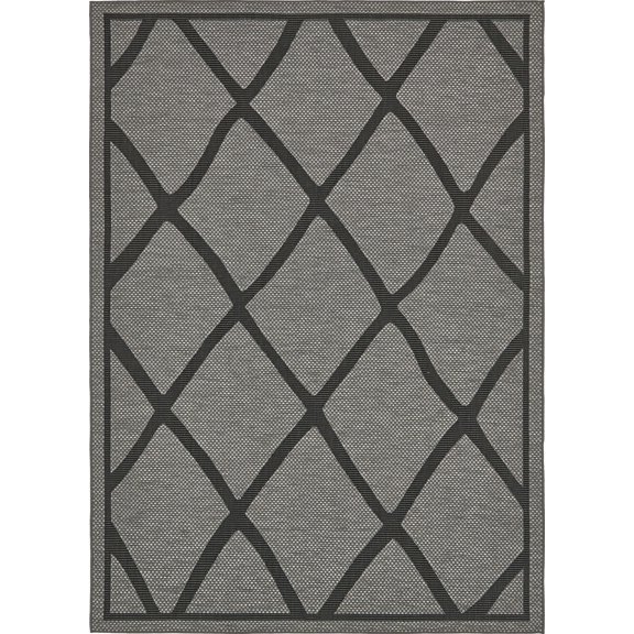 Unique Loom Diamonds Outdoor Modern Geometric Area Rug or Runner