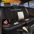 thumbnail image 6 of DIKSOAKR Car Seat Covers Full Set Fit for Audi Q3 2015-2024: 5 Seat Auto Interior Accessories, Faux Leather Waterproof Car Seat Cushions Vehical Cover (Black&Red), 6 of 7