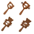 thumbnail image 2 of Wooden Rattle Beech Bear Hand Teething Wooden Ring Baby Rattles Play Gym Montessori Stroller Toy Educational Toys Gifts heqiyong LED, 2 of 2