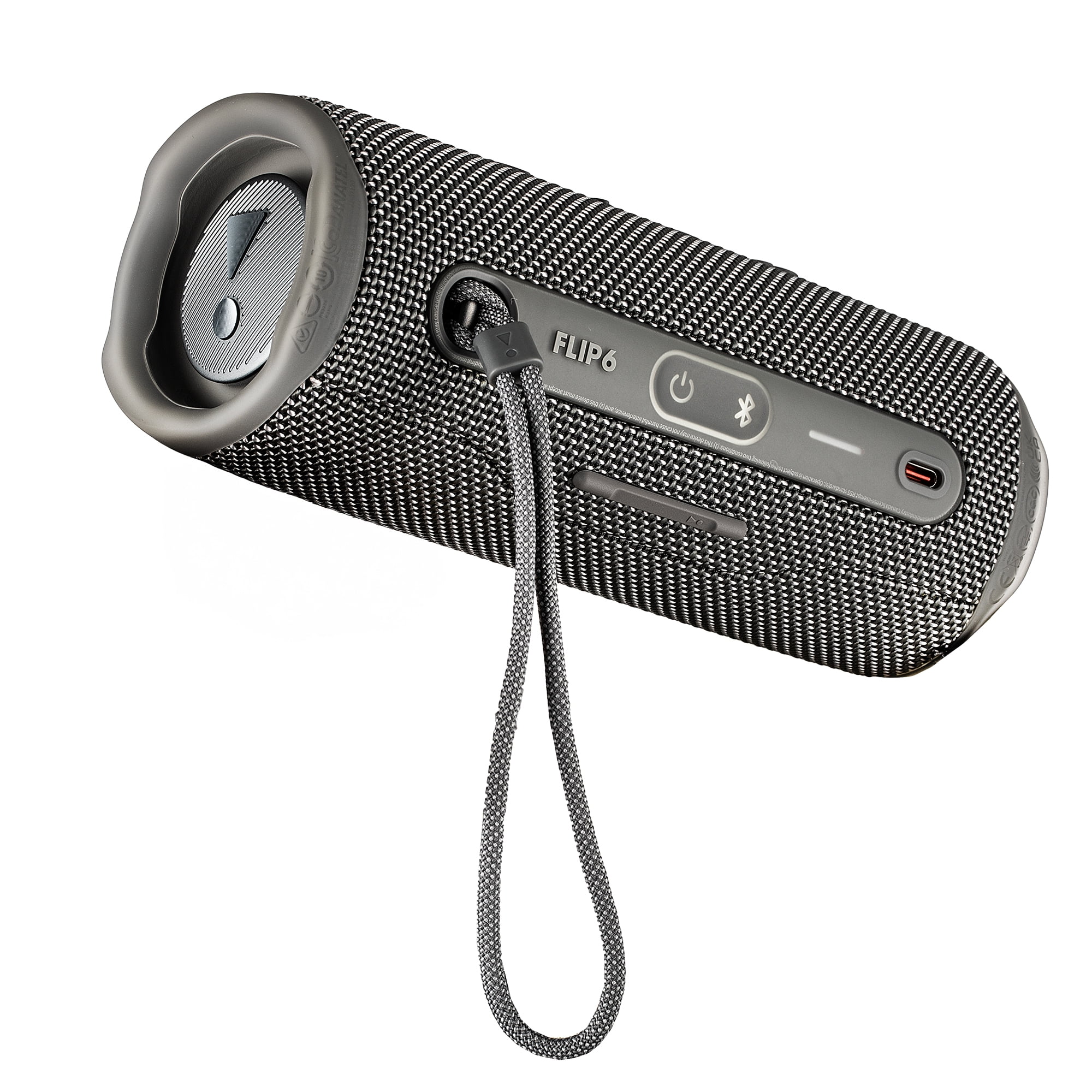 JBL Flip 6 Portable Bluetooth Speaker, IP67 Waterproof, Deep Bass, Gray Bundle with Travel Case (International Model)
