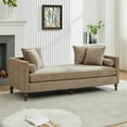 thumbnail image 6 of 75.2'' Wide Upholstered Chaise Lounge Indoor with Nailheads,Sleeper Sofa Couch With 4 Throw Pillows&2 Bolsters,Daybed with Rubberwood Legs, 6 of 9