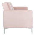 thumbnail image 6 of SAFAVIEH Chelsea Foldable Futon Bed Blush / Chrome, 6 of 7