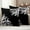 Black, variant on Coral Sage Green Outdoor Waterproof Pillow Covers, Coastal White Ocean Marine Nautical Beach Decorative Square Throw Pillowcase Sofa Cushion Sham for Patio/Couch/Chair, 16"x16" 2 Pack