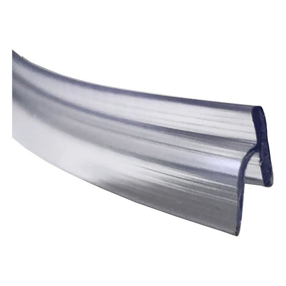 Gordon Glass™ Angled Clear Vinyl "T" Wipe for Inswing and Outswing Shower Doors - 7-ft Long