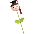 thumbnail image 1 of Ramo de graduación hecho a mano con ganchillo - Figurita de niño/niña/perro de recuerdo para graduados, profesores, amantes de las mascotas | Regalo de hilo ecológico para celebraciones académicas, 1 of 6