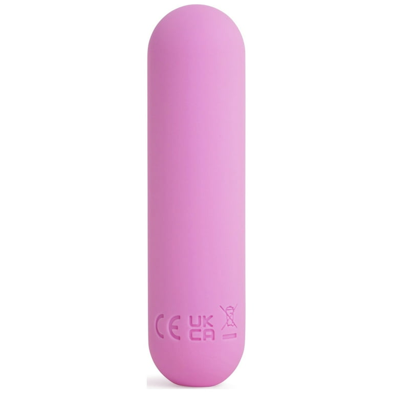 plusOne Vibrating Bullet Soft Touch Massager, Pink, 10 Vibration Settings,  Waterproof