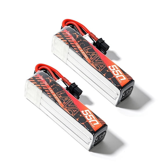 Yammee 2Pcs Lightweight 550mAh LiHV Battery for Racing Drones 75C Burst Power Design
