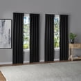 thumbnail image 2 of Mainstays Black Solid Blackout Rod Pocket with Back Tabs Curtain Panels 4PC Set, Set of 4, 30" W x 84" L, 2 of 11