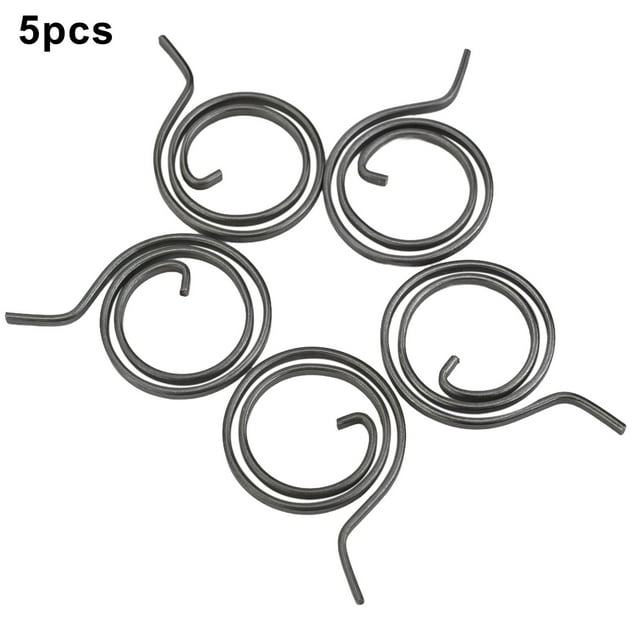MYG pour Ressorts de Poignées de Porte Lot de 5 en Acier Inoxydable, Ressorts de Torsion à Bobine de Remplacement, Levier Intérieur, Bouton, Loquet, Trousse de Réparation, Noir, Rond, pour Ajustement Général pour Poignées Gauche et Droite