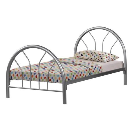 Donco Kids Metal Hoop Bed-Color:Silver Size:Twin