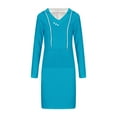 thumbnail image 6 of Workout Dresses for Women Long Sleeve Hooded Dress for Women with Pocket Hoodie Dress Fall Sweatshirts Midi Dress Sports Dress S-88 Sky Blue M, 6 of 6
