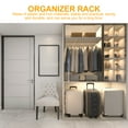 thumbnail image 2 of Practical Home Wardrobe Clothes Rack Made of Iron and Plastic Silver Color Can Be Expanded and, 2 of 9